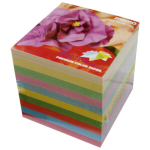 Papir za kocku 9x9x9cm ljepljeni Fornax intenzivne i pastelne boje sortirano