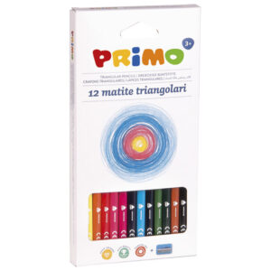 Boje drvene 12boja trokutaste+šiljilo Primo CMP.515TRIS12 blister