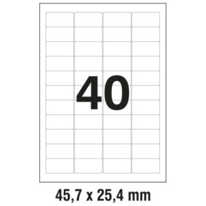 Etikete LK 45,7x25,4mm polyester Zweckform prozirne L4770-25