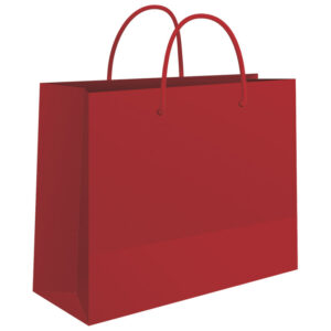 Vrećice ukrasne 50x37x12cm sjajne plastične crvene