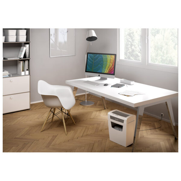Uništavač dokumentacije 10 listova IQ Home Leitz 80090000 bijelo/sivi - Slika 2
