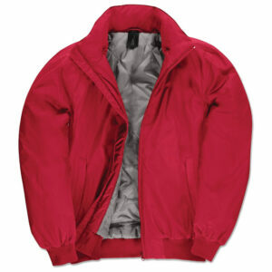 Jakna zip muška B&C Crew Bomber crvena 3XL