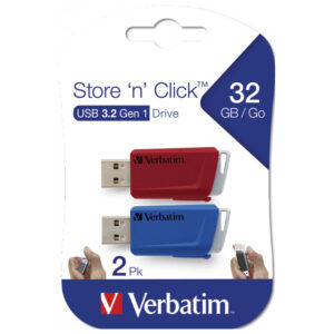 Memorija USB 2x32GB 3.0 Store'n'Click Verbatim 49308 sortirano blister