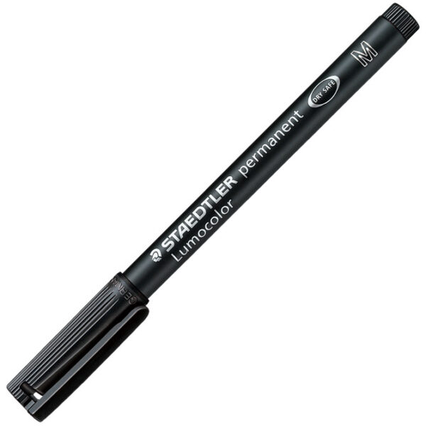 Marker permanentni 1mm Lumocolor Staedtler 317-9 crni - Slika 2