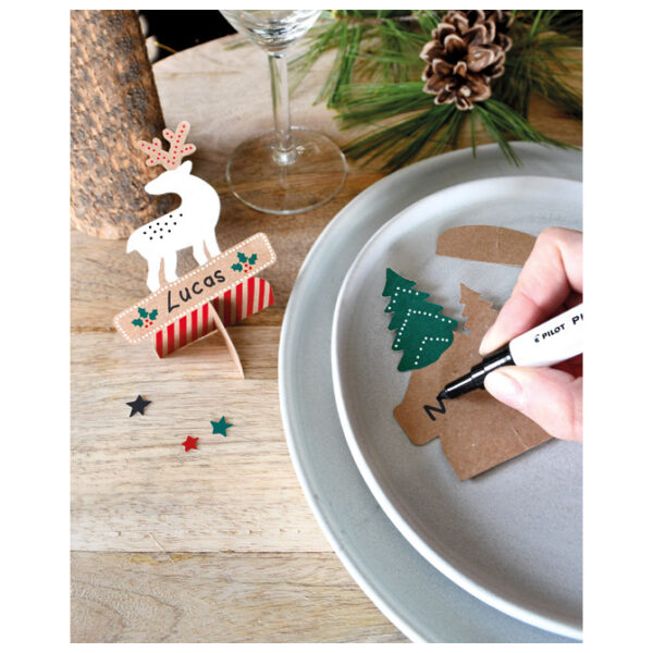 Set 4 markera i dekoracije DIY KIT XMas Place Cards Pintor Pilot blister