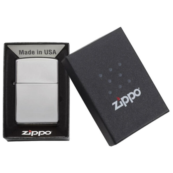 Upaljač metalni sjajni Zippo 250 srebrni - Slika 3