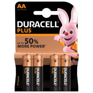 Baterija alkalna 1,5V AA Plus pk4 Duracell LR6 blister