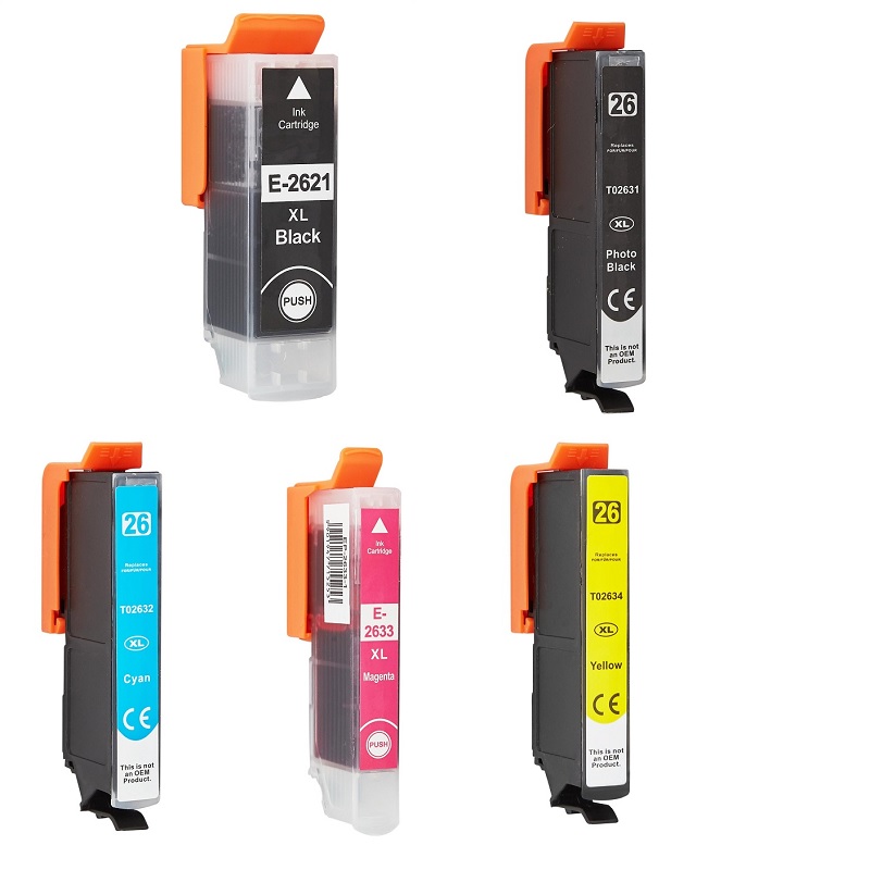 Tinte Epson 26XL – T2621 T2631 T2632 T2633 T2634