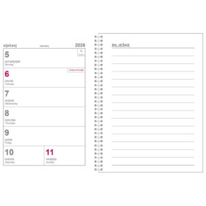 Uložak za stolni kalendar-spiralni uvez samoljepljiv