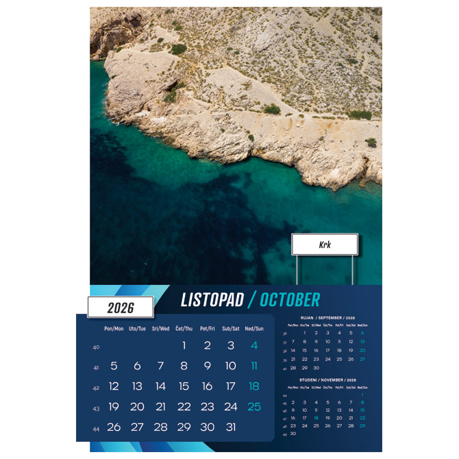 Kalendar Biseri Jadrana 2026 13 listova spirala - Slika 4