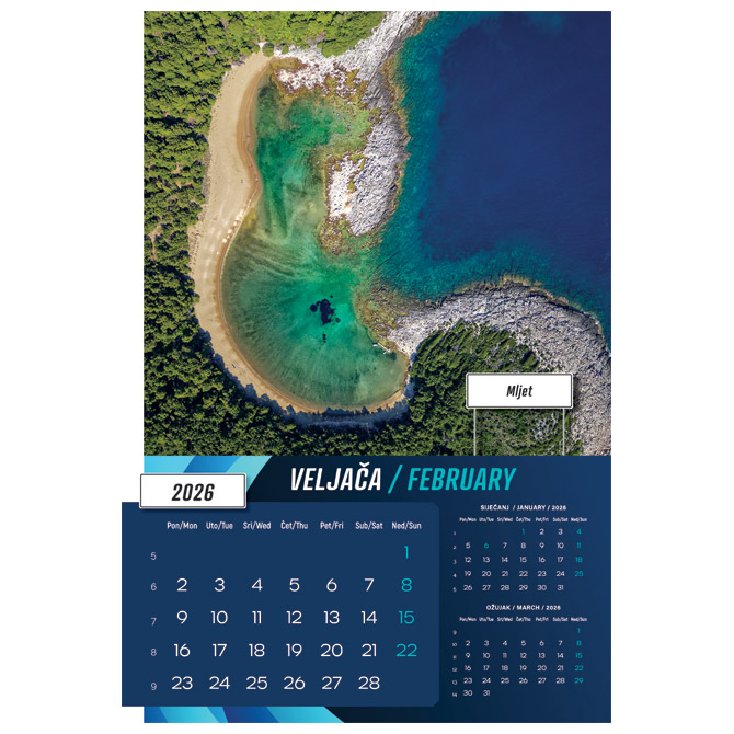 Kalendar Biseri Jadrana 2026 13 listova spirala - Slika 12