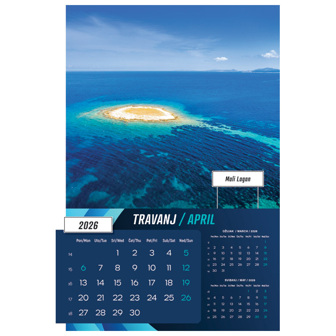 Kalendar Biseri Jadrana 2026 13 listova spirala - Slika 10