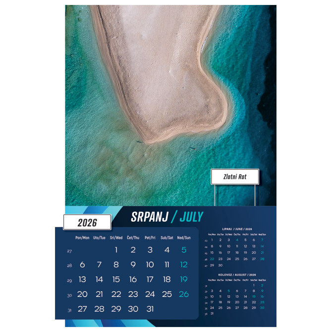 Kalendar Biseri Jadrana 2026 13 listova spirala - Slika 7