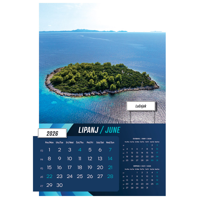 Kalendar Biseri Jadrana 2026 13 listova spirala - Slika 8