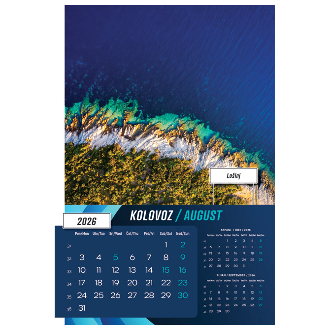 Kalendar Biseri Jadrana 2026 13 listova spirala - Slika 6