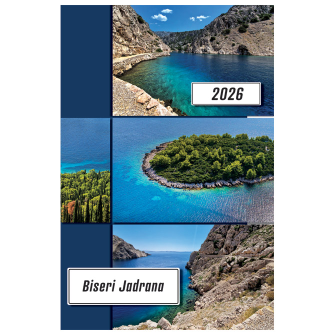 Kalendar Biseri Jadrana 2026 13 listova spirala