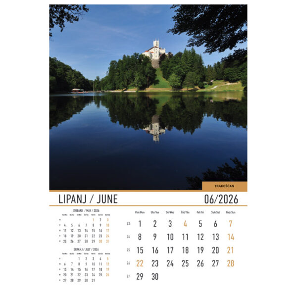 Kalendar Dvorci i utvrde 2026 13 listova spirala - Slika 8