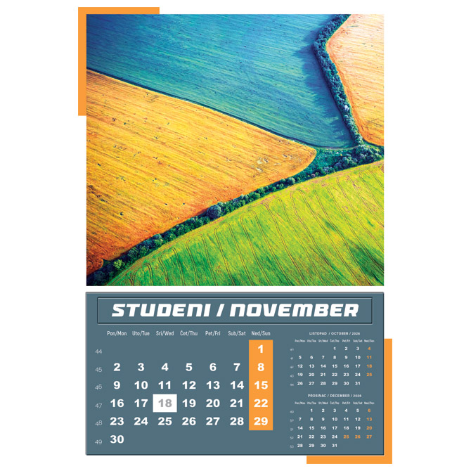 Kalendar Igre prirode 2026 13 listova spirala - Slika 3