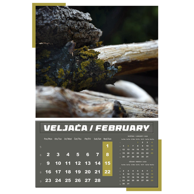 Kalendar Igre prirode 2026 13 listova spirala - Slika 12