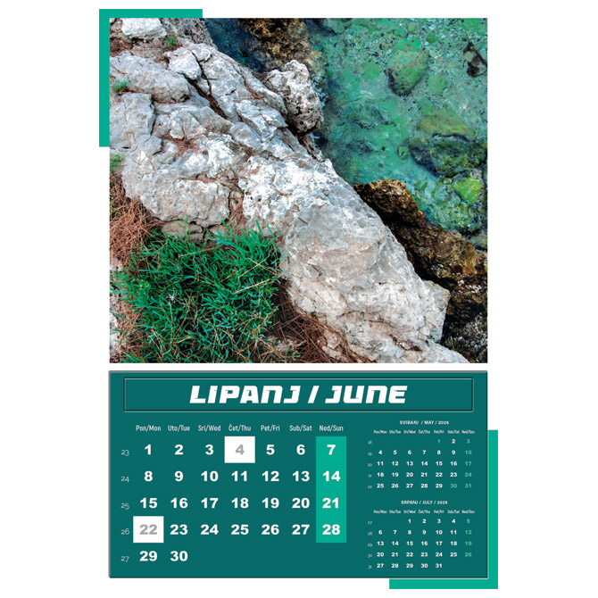 Kalendar Igre prirode 2026 13 listova spirala - Slika 8