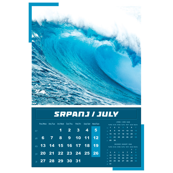 Kalendar Igre prirode 2026 13 listova spirala - Slika 7