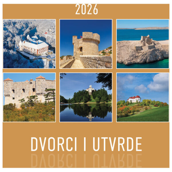 Kalendar Dvorci i utvrde 2026 13 listova spirala